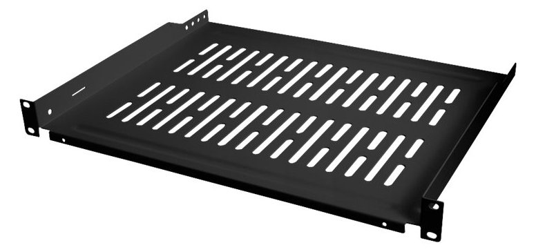LogiLink Rack - Regal - Schwarz, RAL 9005 - 1U - 48.3 cm (19)