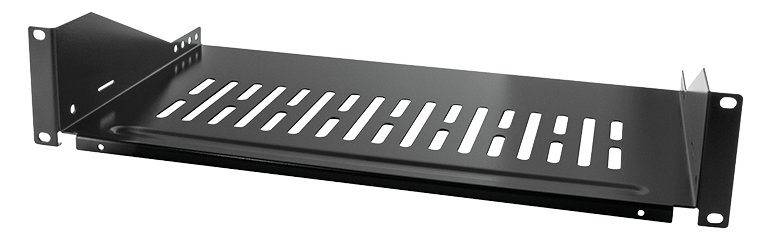 LogiLink Rack - Regal - Schwarz, RAL 9005 - 2U - 48.3 cm (19)