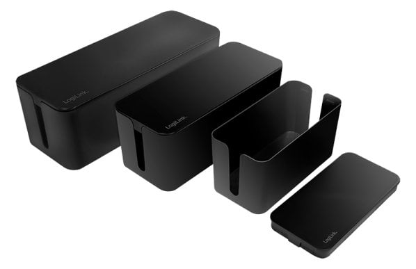 LogiLink Set Kabelmanagement-Box - Schwarz