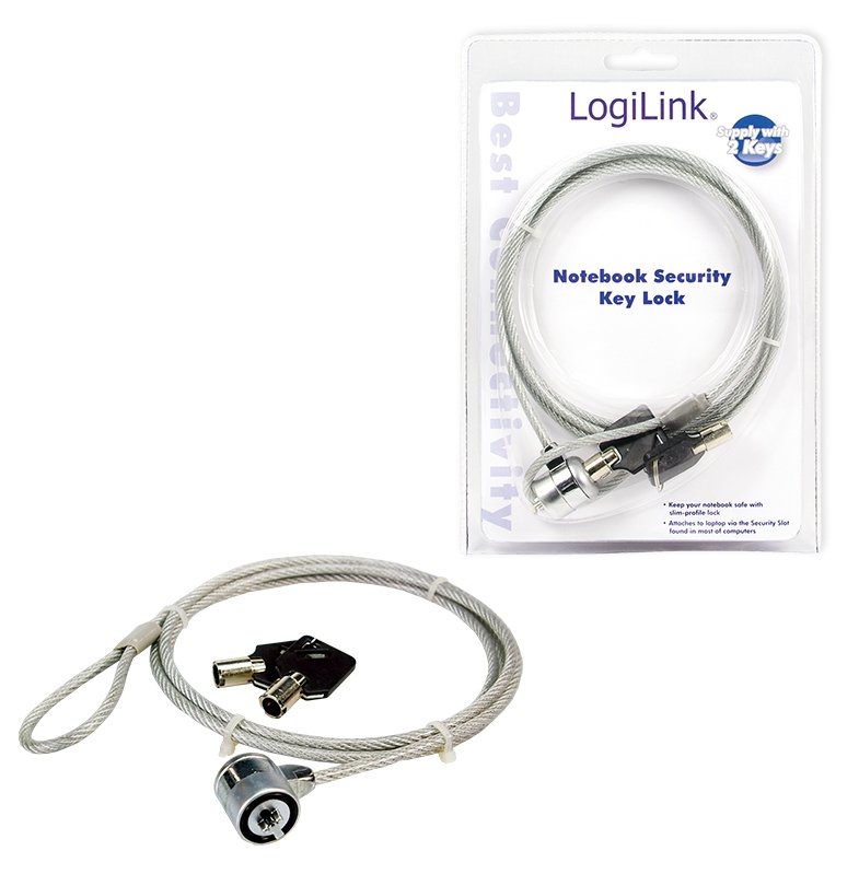 LogiLink Sicherheitskabelschloss - 1.5 m