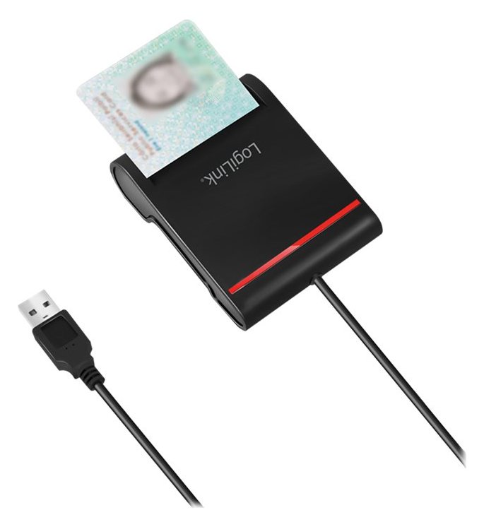 LogiLink SmartCard-Leser - USB 2.0 - Schwarz