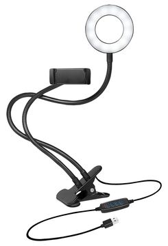 LogiLink Smartphone-Ringlicht-Klemmhalterung 85 mm für Smartphone von 10.16 cm - 17.78 von LumaTech