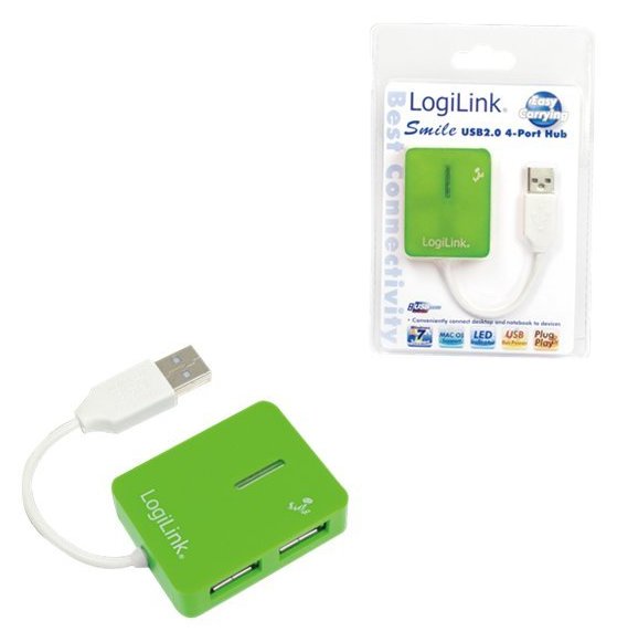 LogiLink Smile USB2.0 4-Port Hub - Hub - 4 x
