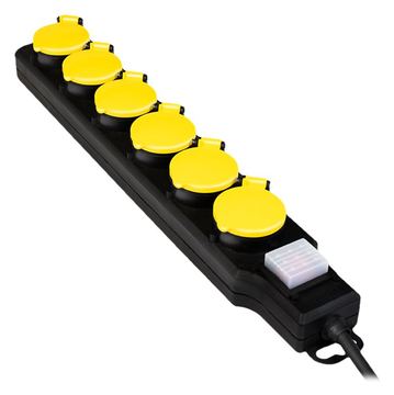 LogiLink Steckdosenleiste - Wechselstrom 250 V - 3680 Watt - Ausgangsanschlüsse: 6 (6 x Leistungs-CEE 7/3) - Schwarz von LumaTech