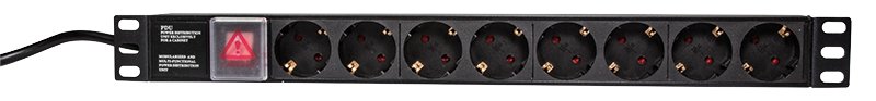 LogiLink Stromverteilungseinheit (Rack - einbaufähig) - Wechselstrom 250 V - 3500 Watt - Eingabe, Eingang CEE 7/7
