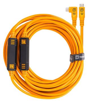 Tether Tools TetherPro USB-C auf rechter Winkel orange 9.4m von LumaTech