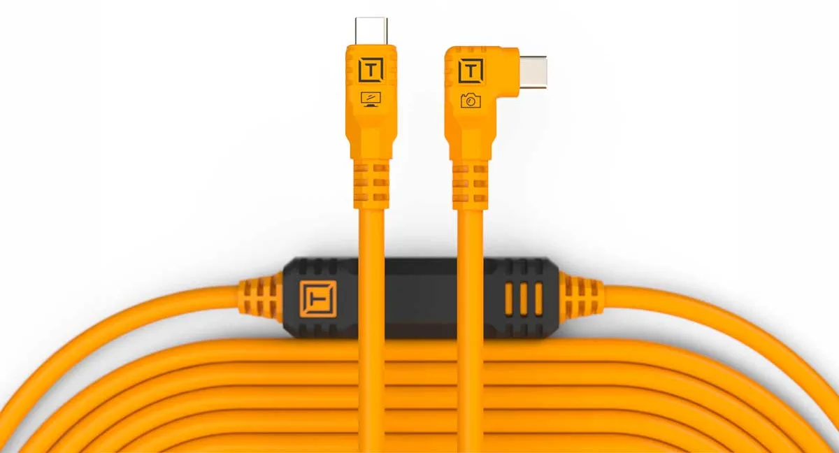 Tether Tools TetherPro USB-C auf rechter Winkel orange 9.4m, Ansicht 2
