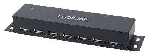 LogiLink USB 2.0 Hub 7-Port Metal - Hub - 7 x USB 2.0