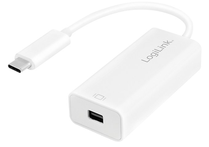 LogiLink Videoadapter - 24 pin USB-C (M) umkehrbar zu Mini DisplayPort (W)