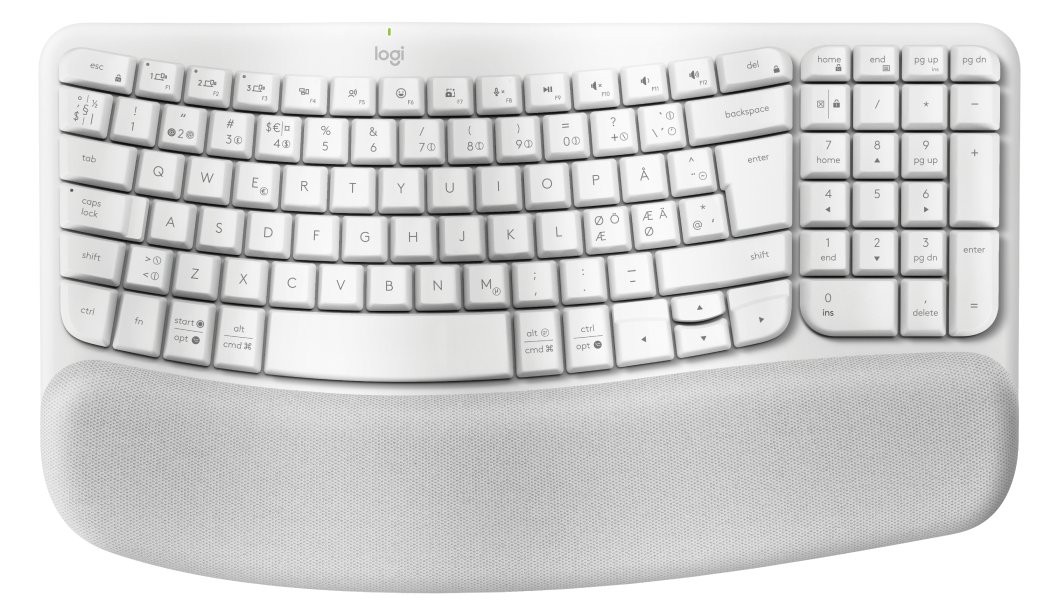 Logitech Ergo Series - Tastatur - mit gepolsterter Handgelenkauflage - TL: Nordisch, QWERTY
