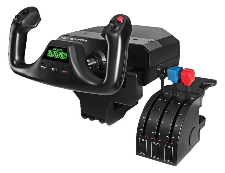 Logitech Flight Yoke System - Steuerhorn und Gasregler