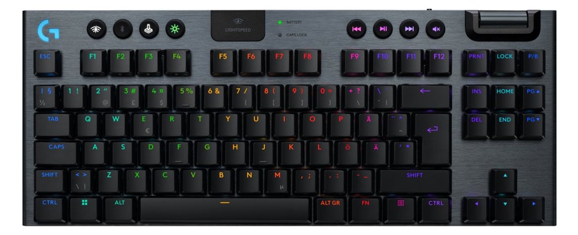 Logitech G G915 X - Tastatur - LIGHTSPEED - TKL - Bluetooth 5.0, 2.4 GHz, USB - TL: Nordisch, QWERTY