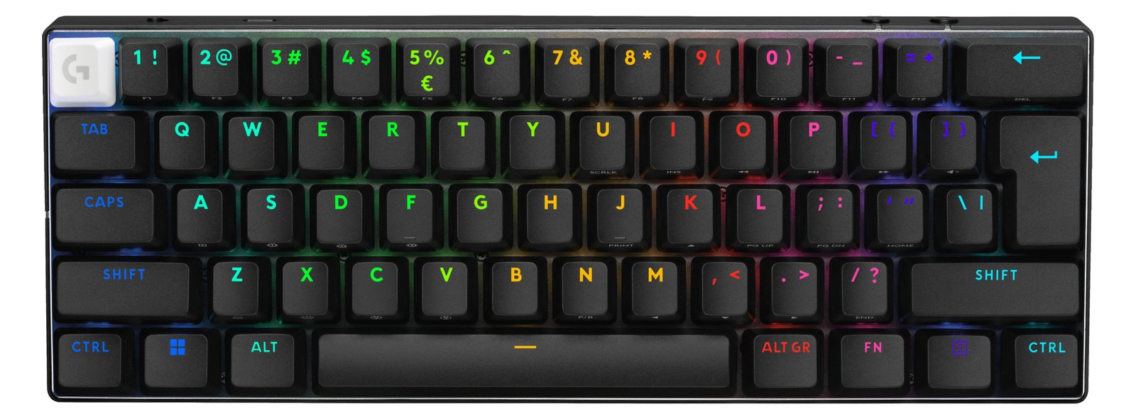 Logitech G PRO X 60 - Tastatur - TKL - kabellos - Bluetooth - Tactile - Schwarz - TL: US, QWERTY