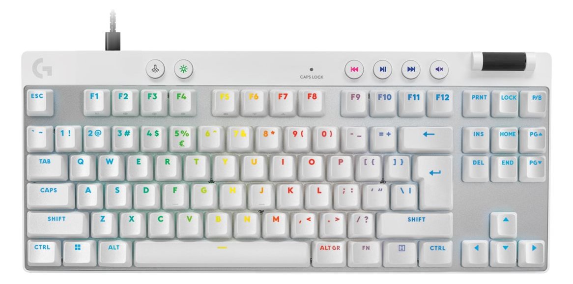 Logitech G PRO X RAPID - Tastatur - TKL - Hintergrundbeleuchtung - TL: US, QWERTY - Weiß