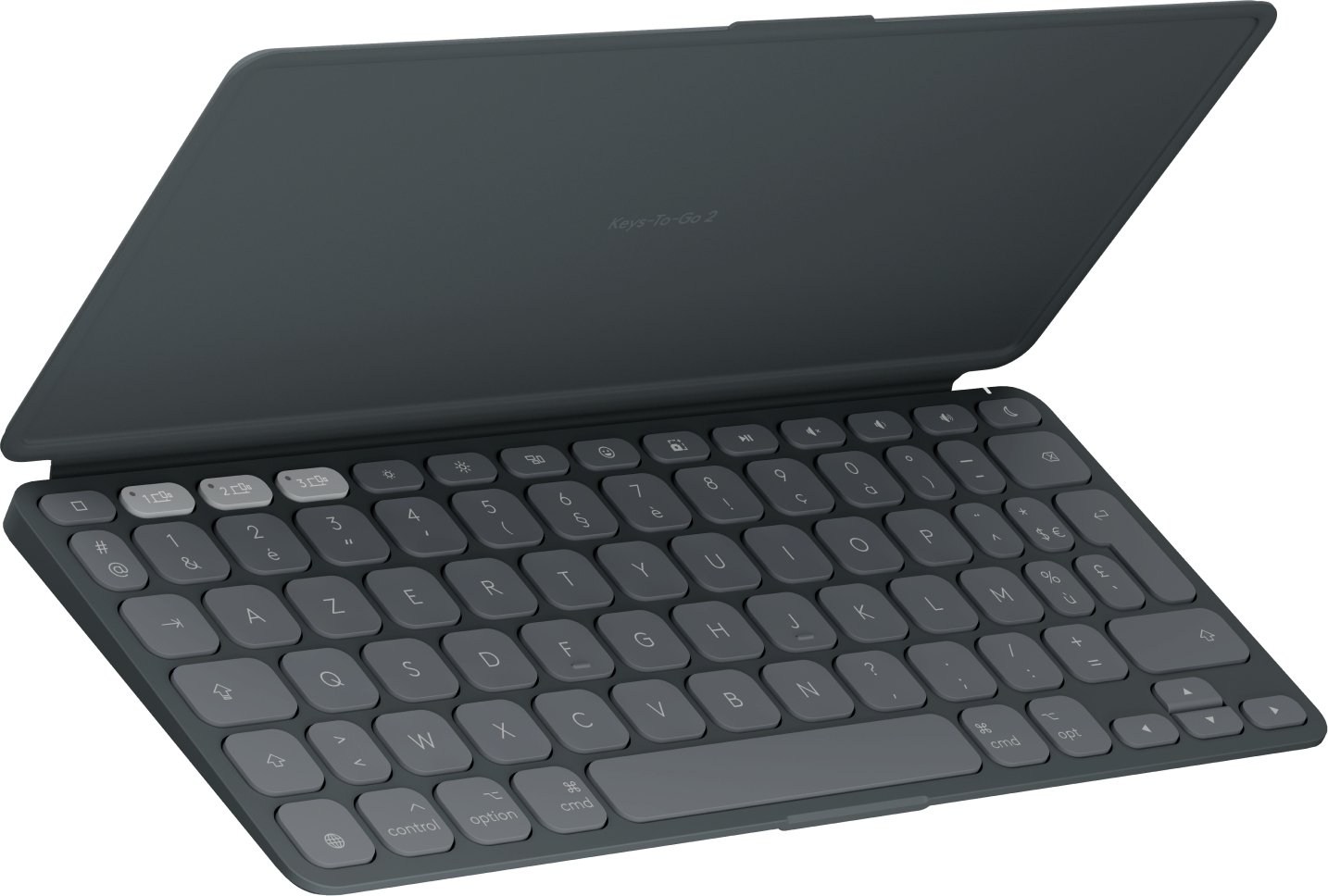 Logitech Keys-To-Go 2 for iPad - Tastatur - built-in cover - Bluetooth LE - Graphite - TL: Französisch, AZERTY