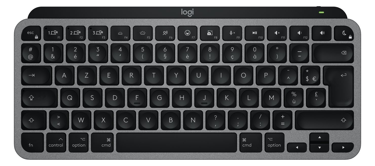 Logitech Master Series MX Keys Mini for Mac - Tastatur - Bluetooth LE - Space-grau - TL: Französisch, AZERTY