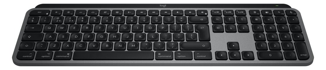 Logitech Master Series MX Keys S for Mac - Tastatur - full size - Bluetooth LE - Space-grau - TL: Französisch, AZERTY