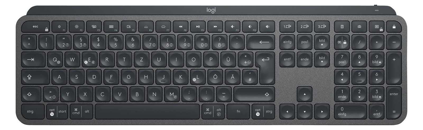 Logitech MX Keys Advanced Wireless Illuminated Keyboard - TL: Deutsch, QWERTZ