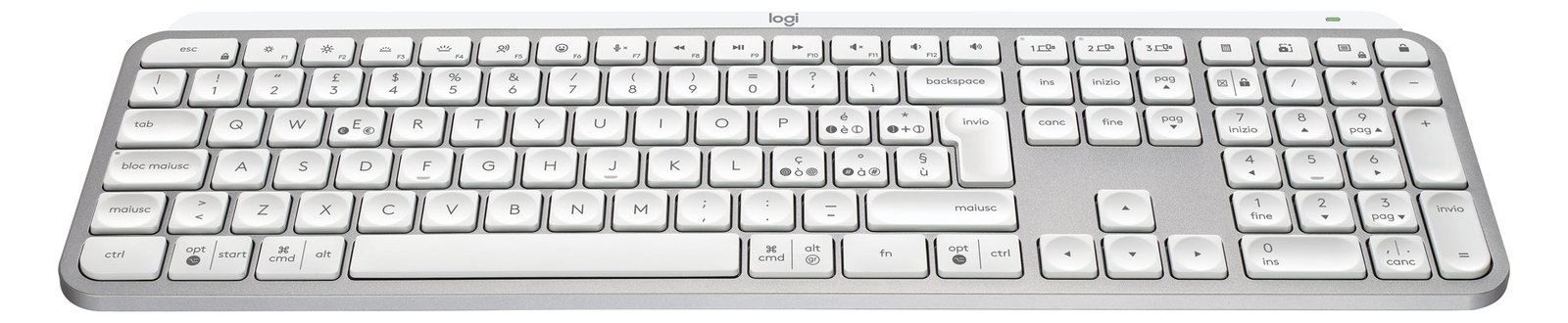 Logitech MX Keys S - Tastatur - hinterleuchtet - kabellos - Bluetooth LE - TL: Nordisch, QWERTY