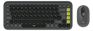 Logitech POP Icon Combo - Tastatur-und-Maus-Set - Bluetooth LE - Graphite - grün - TL: Deutsch, QWERTZ von LumaTech