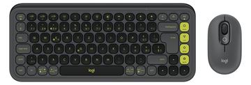 Logitech POP Icon Combo - Tastatur-und-Maus-Set - Bluetooth LE - Graphite - grün - TL: Schweiz, QWERTZ von LumaTech