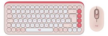 Logitech POP Icon Combo - Tastatur-und-Maus-Set - Bluetooth LE - Off-White - rosé - TL: Deutsch, QWERTZ von LumaTech