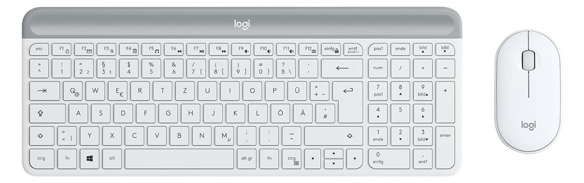 Logitech Slim Wireless Combo MK470 - Tastatur-und-Maus-Set - TL: Deutsch, QWERTZ