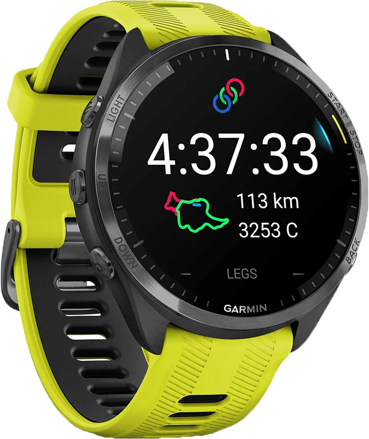 Garmin Unisex Forerunner® 965 DLC Titan GPS Uhr, zitronengelb-schwarz, OneSize