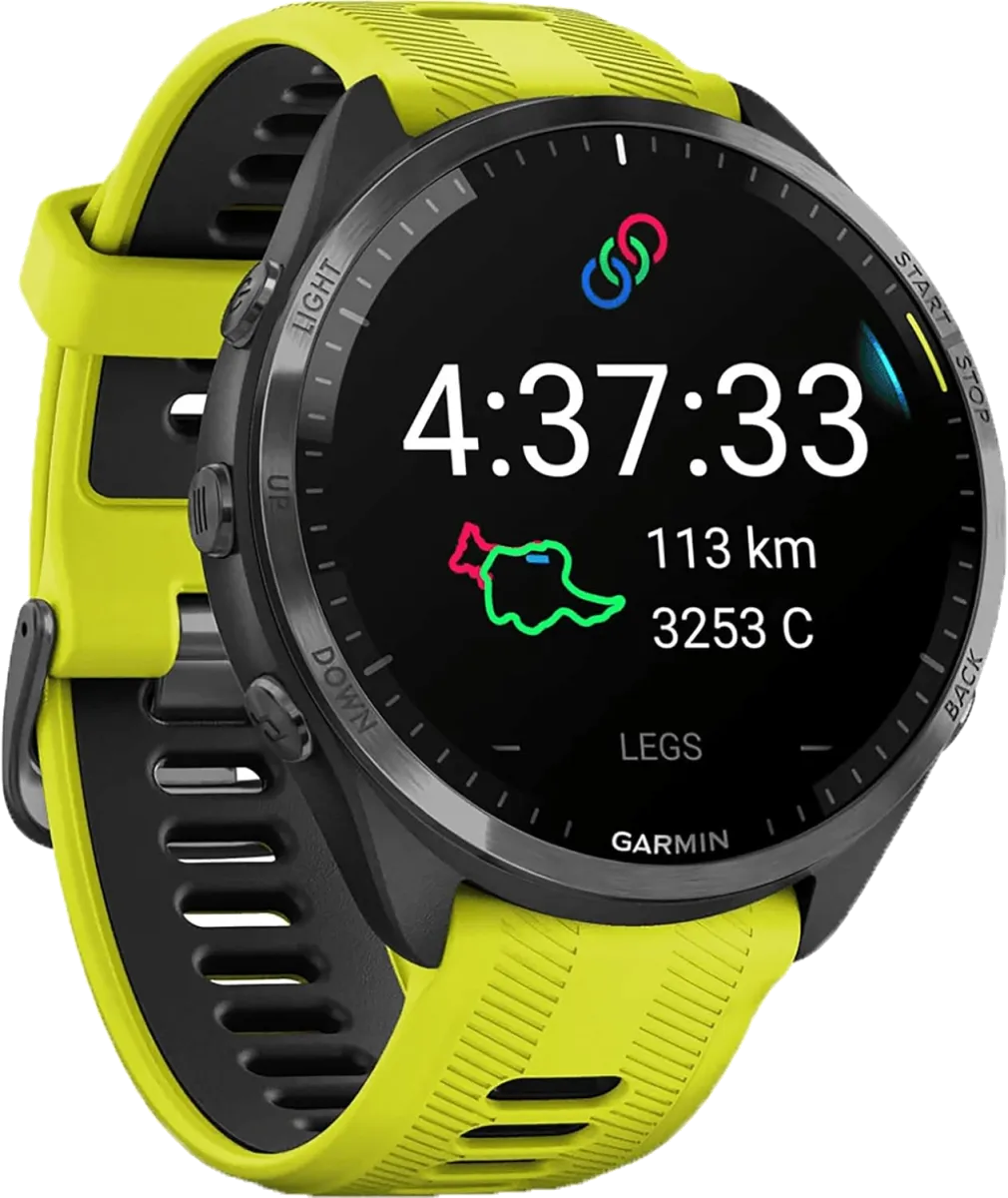 Garmin Unisex Forerunner® 965 DLC Titan GPS Uhr, zitronengelb-schwarz, OneSize