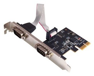 Longshine Controller PCIe 2x Seriell RS232 - Controller