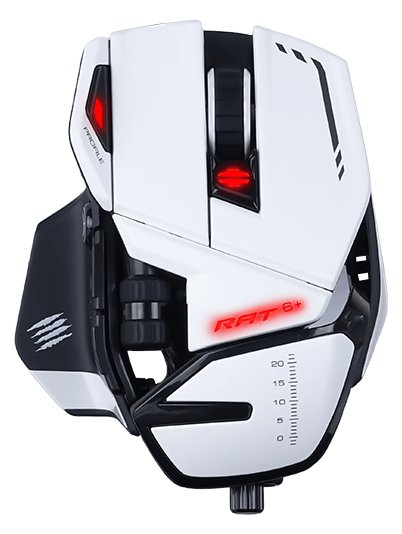 Mad Catz R.A.T.6+ - Maus - optisch - 11 Tasten - Weiß