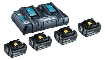 Makita Batterieladegerät + Batterie 4 x - Li-Ion von LumaTech