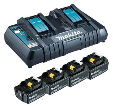 Makita Powersource-Kit Starterset 18V, 6.0Ah, Li-Ionen, 4 Akkus [24.0Ah] [432Wh] von LumaTech