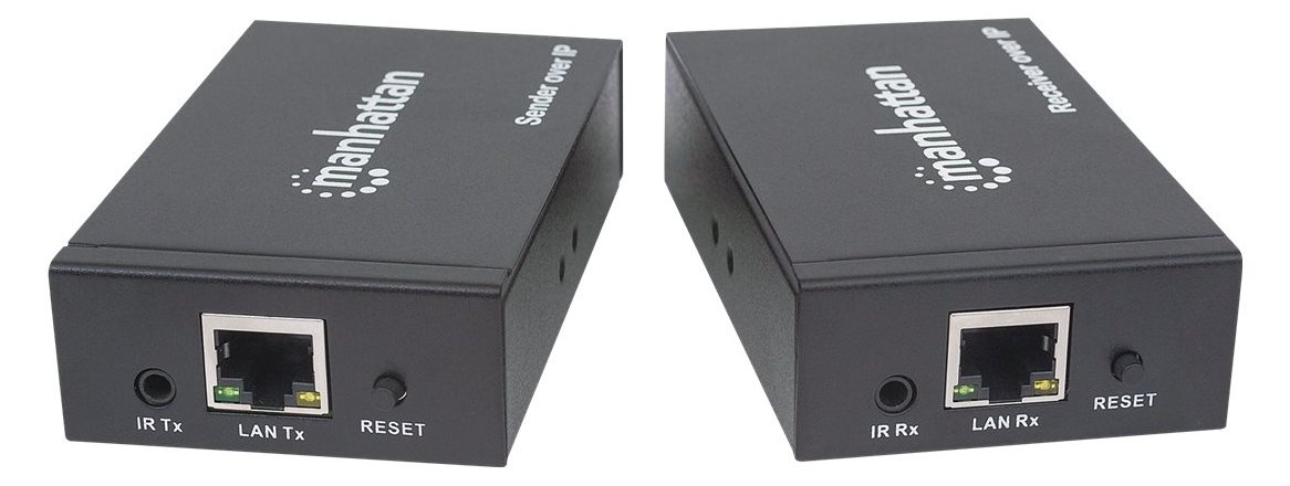 Manhattan 1080p HDMI over IP Extender Kit, Extends 1080p Signal up to 120m with a Network Switch and Single Ethernet