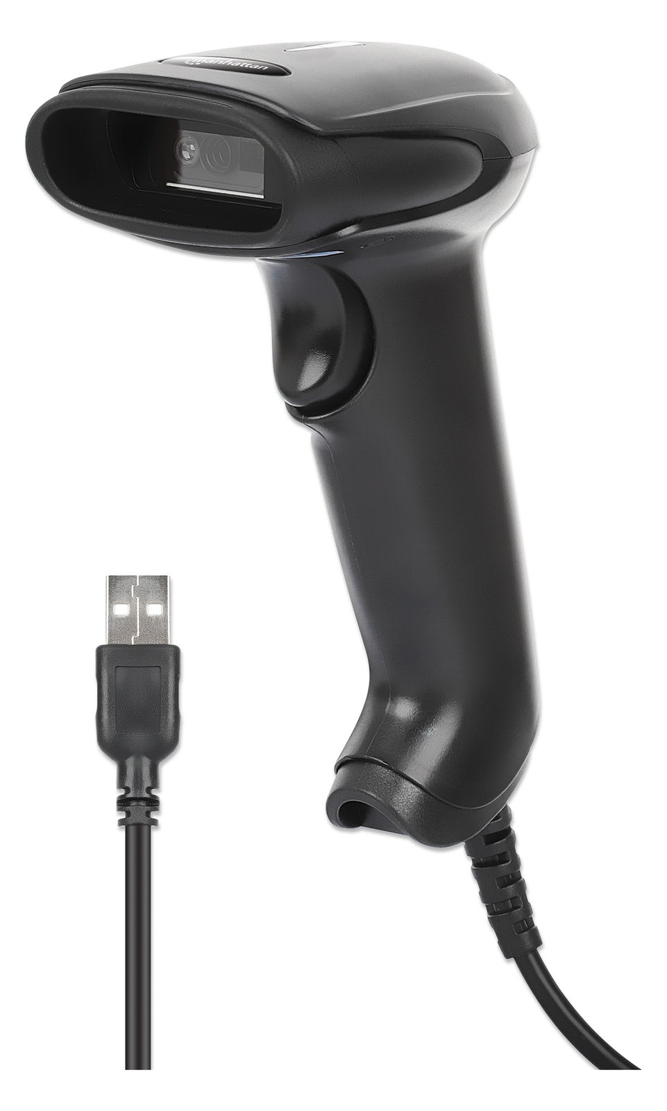 Manhattan 2D LED Barcodescanner 320mm 1.4m USB-Kabel schwarz