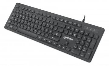 Manhattan Gaming USB Keyboard, Low Force Key Edition, Rainbow-LED Backlighting, USB-A, Black - TL: Deutsch, QWERTZ von LumaTech