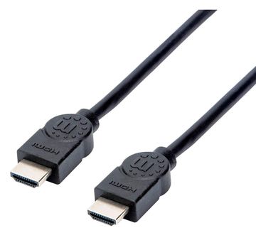 Manhattan HDMI Cable, 4K@30Hz (High Speed), 1.5m, Male to Male, Black, Ultra HD 4k x 2k, Fully Shielded von LumaTech
