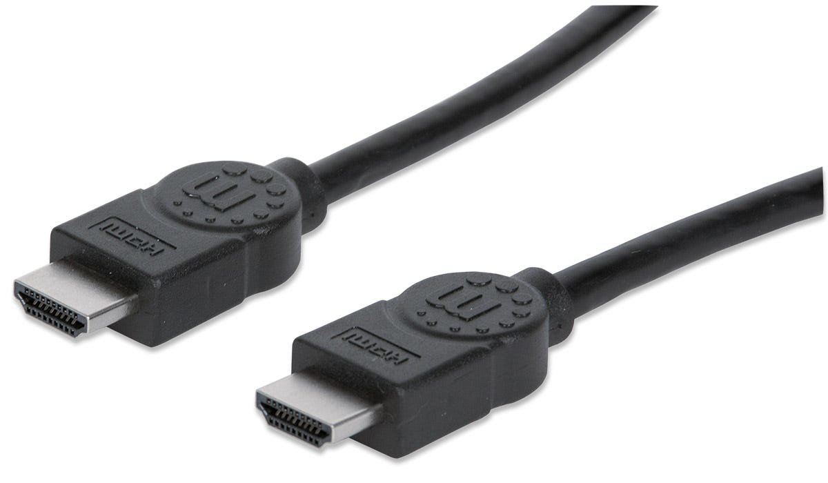 Manhattan HDMI Cable, 4K@30Hz (High Speed), 5m, Male to Male, Black, Equivalent to Startech HDMM5M, Ultra HD 4k x 2k