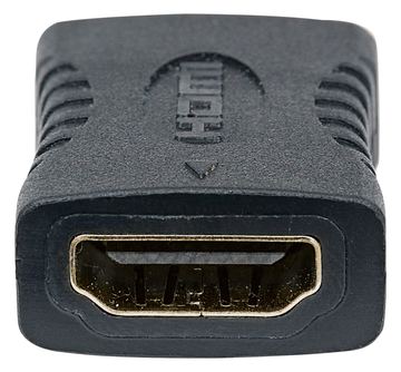 Manhattan HDMI Coupler, 4K@60Hz (Premium High Speed), Female to Female, Straight Connection, Black, Ultra HD 4k x 2k von LumaTech