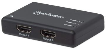 Manhattan HDMI Splitter 2-Port , 4K@30Hz, Displays output from x1 HDMI source to x2 HD displays von LumaTech