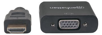 Manhattan HDMI to VGA Converter cable, 1080p, 30cm, Male to Female, Equivalent to Startech HD2VGAE2, Micro-USB Power von LumaTech