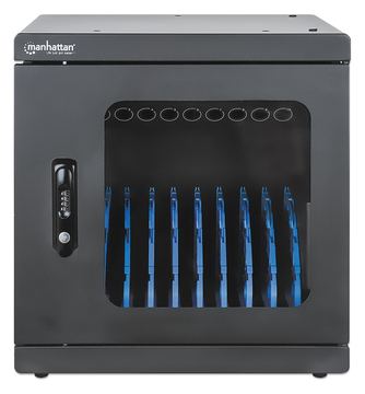 Manhattan Schrankeinheit (nur Laden) - für 10 Notebooks/Tablet-PCs/Mobiltelefone - EU - kaltgewalzter Stahl - Schwarz von LumaTech