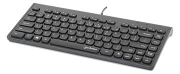 Manhattan Slim USB Mini-Tastatur 1.5m Kabel schwarz - TL: Deutsch, QWERTZ von LumaTech