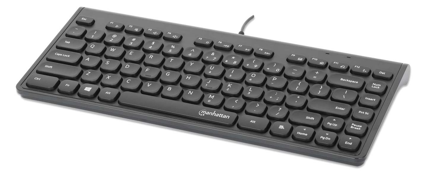 Manhattan Slim USB Mini-Tastatur 1.5m Kabel schwarz - TL: Deutsch, QWERTZ