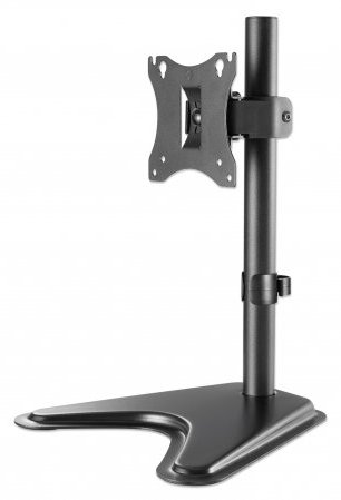 Manhattan TV & Monitor Mount, Desk, Tilt/Swivel/Rotation, 1 screen, Screen Sizes: 10-27, Black, Stand Assembly