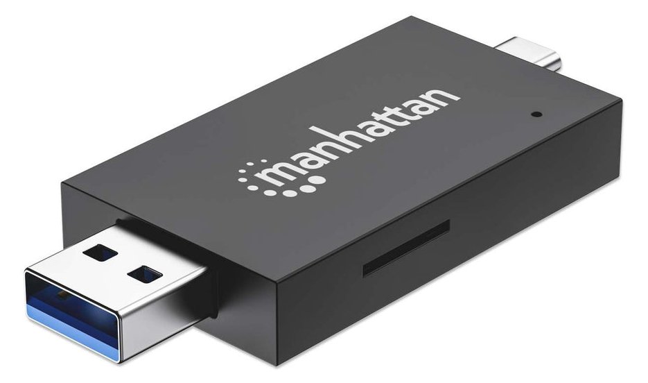 Manhattan USB 3.0 Typ-C/-A Kartenlesegerät microSD SD/MMC - Micro SD - MultiMediaCard (MMC)