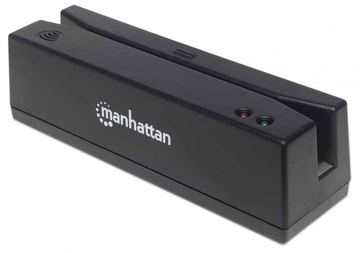 Manhattan USB-A Magnetic Strip Card Reader, Triple Track Reader, Keyboard Wedge Decoder, Cable 1.5m, Black von LumaTech