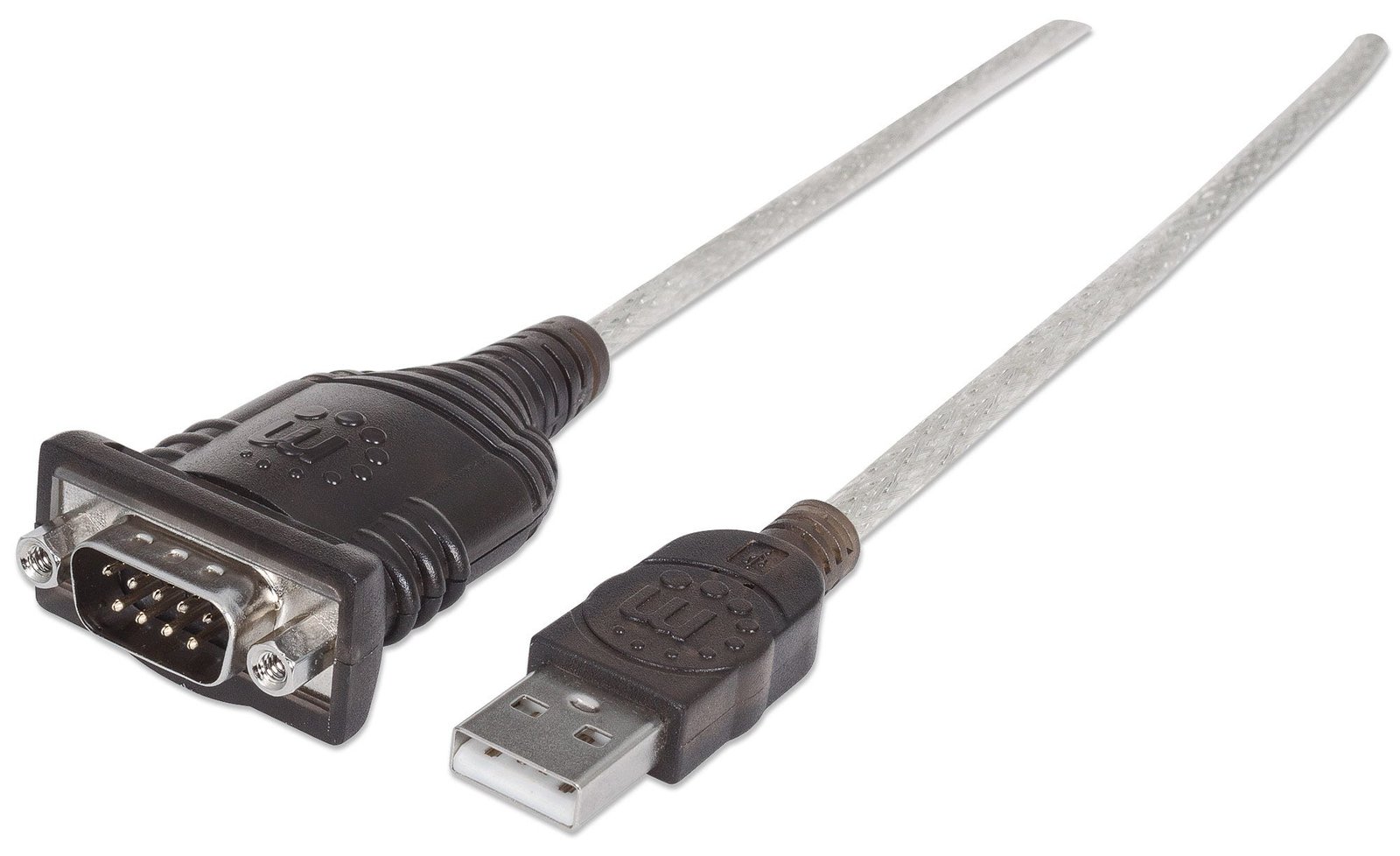 Manhattan USB-A to Serial Converter cable, 45cm, Male to Male, Serial/RS232/COM/DB9, Prolific PL-2303HXD Chip