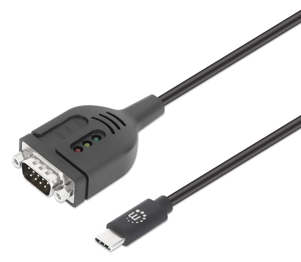 Manhattan USB-C auf Seriell DB9/RS232 Adapter PL2303GT - Adapter - Digital/Daten