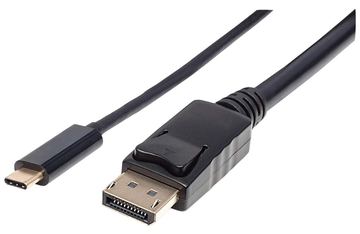 Manhattan USB-C to DisplayPort Cable, 4K@60Hz, 2m, Male to Male, Black, Equivalent to Startech CDP2DP2MBD, von LumaTech